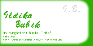 ildiko bubik business card